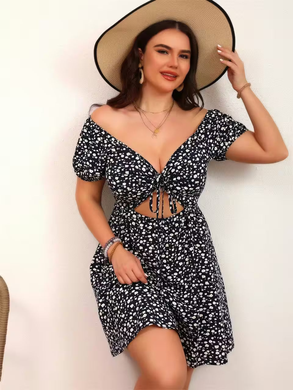 Plus Size Beach Summer Mini A-Line Dresses - Additional View 5