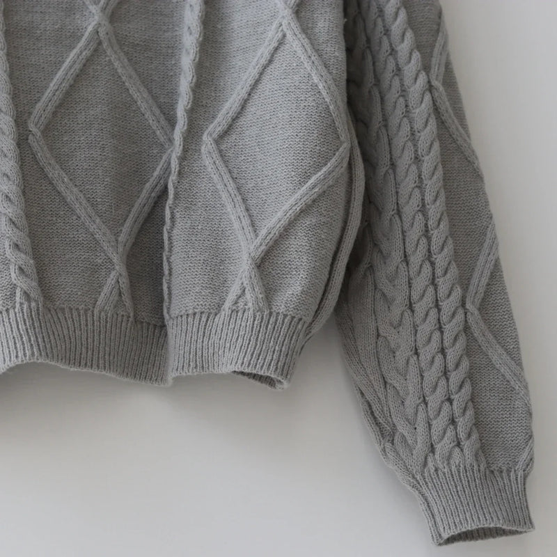 Sweater Winter Elegant Embroidery