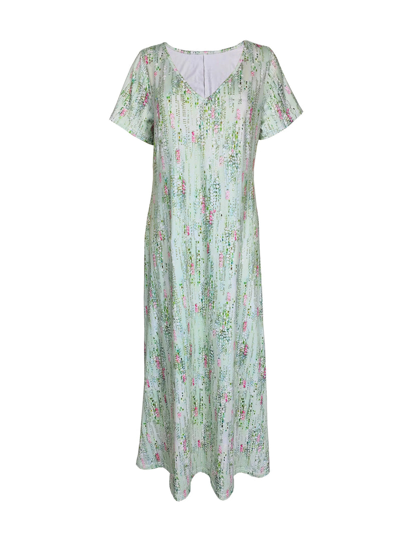 Plus Size Cross border Fashion Print V-neck
