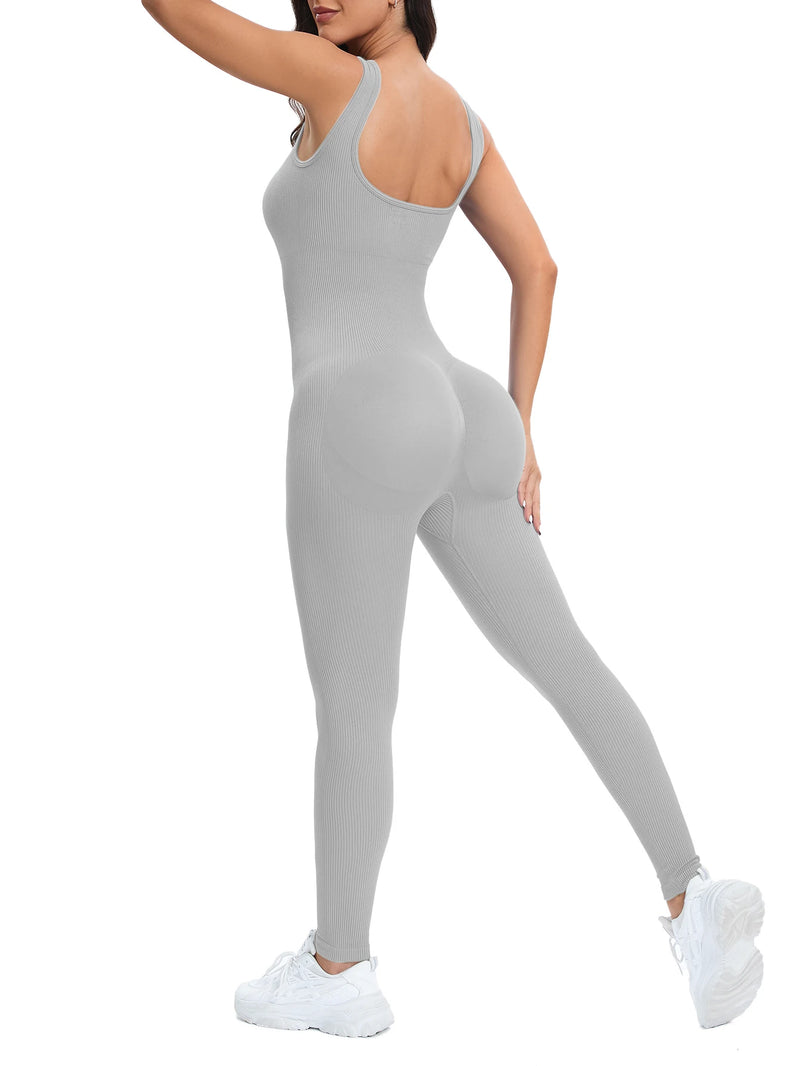 Shapewear Jumpsuits  Square Neck Sleeveless