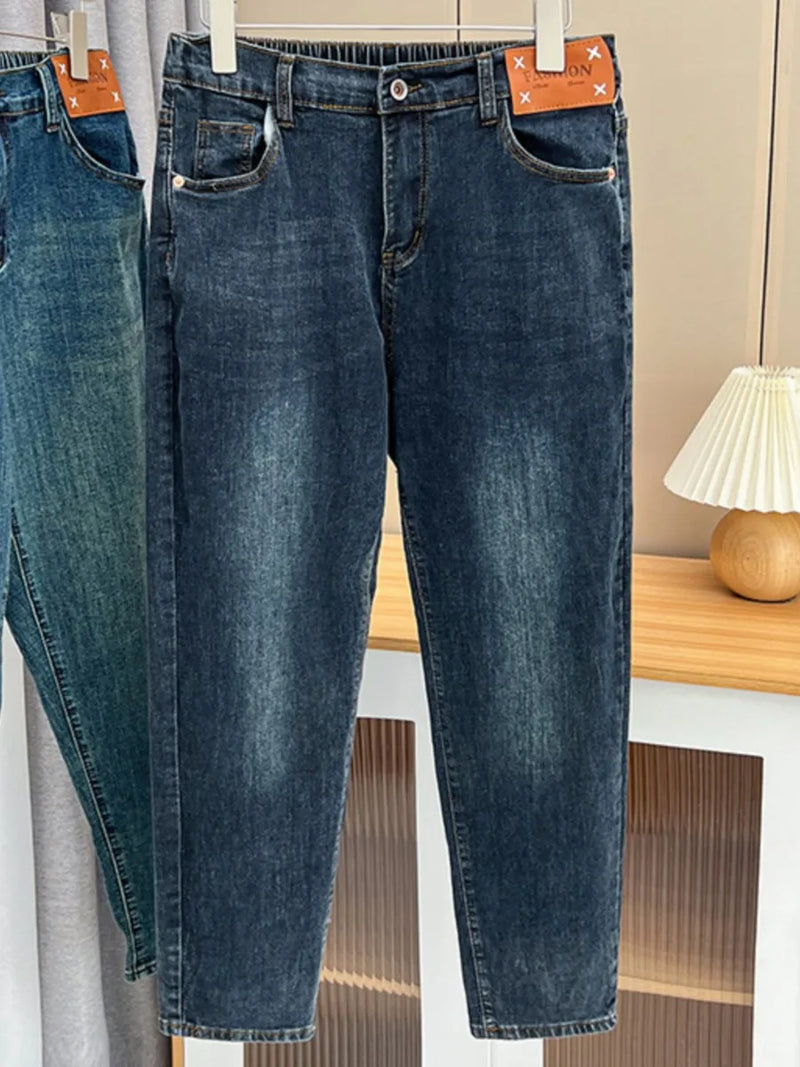 Jeans Casual Fashion Plus Size, Autumn, 100kg
