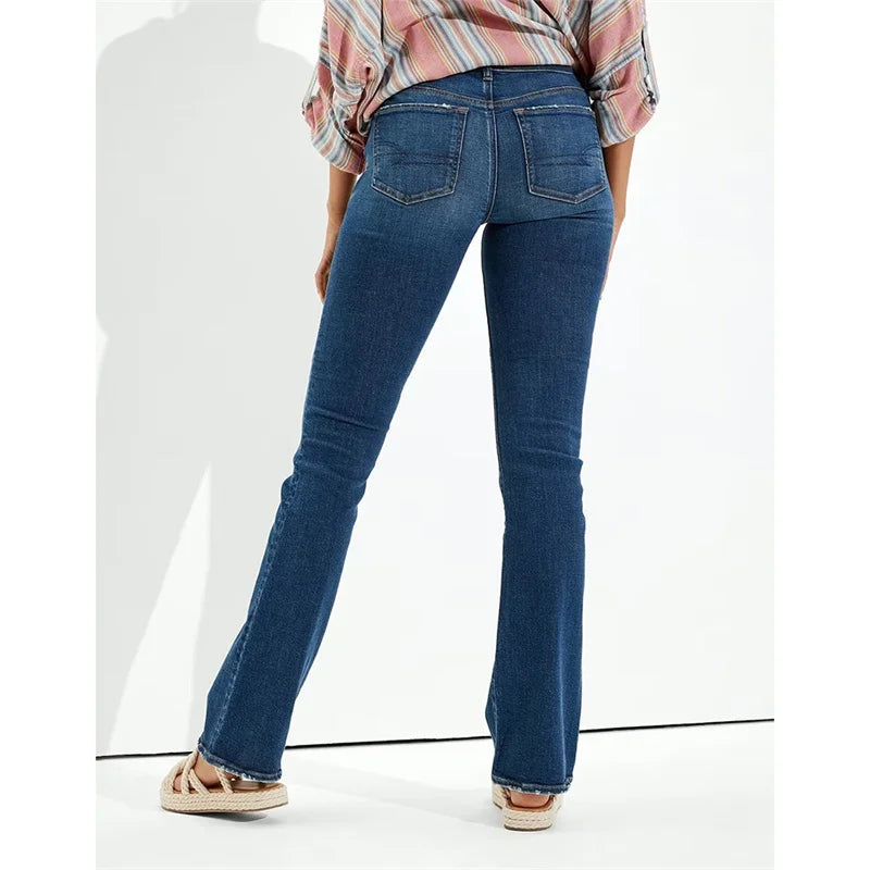 High Waist Hip Lift Straight Jeans