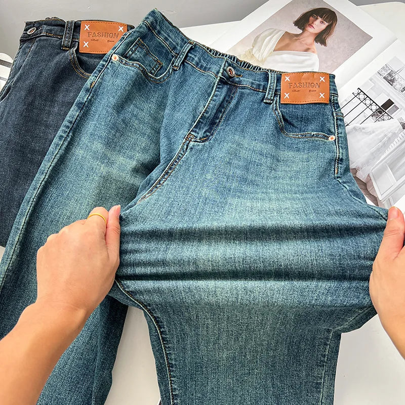 Jeans Casual Fashion Plus Size, Autumn, 100kg