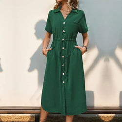 Fashion Commuter New Lapel Shirt Dress