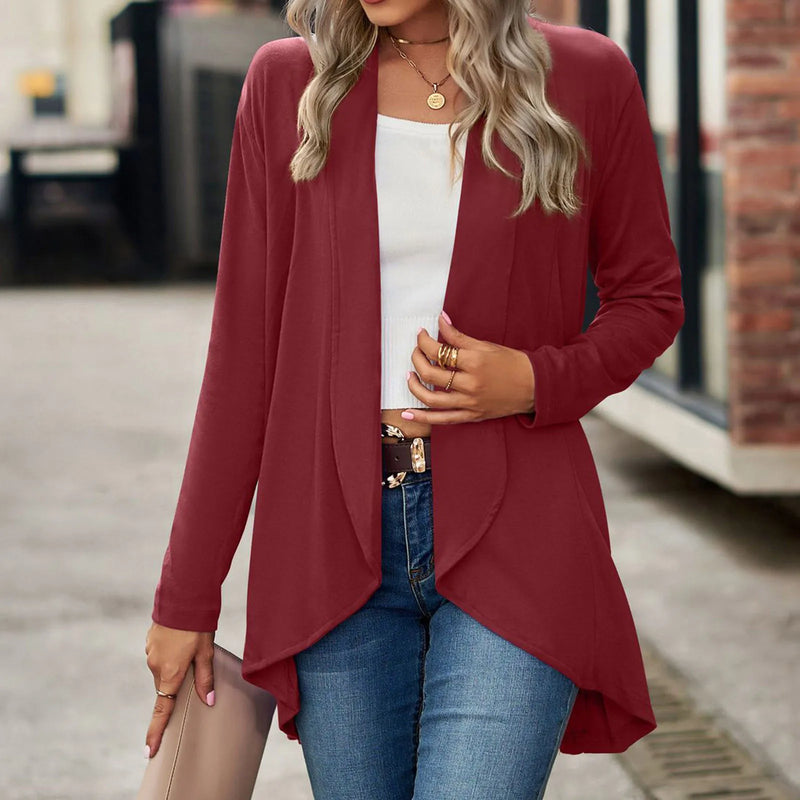 Plus Size Cardigan Lightweight Open Front Long Sleeve Sweater