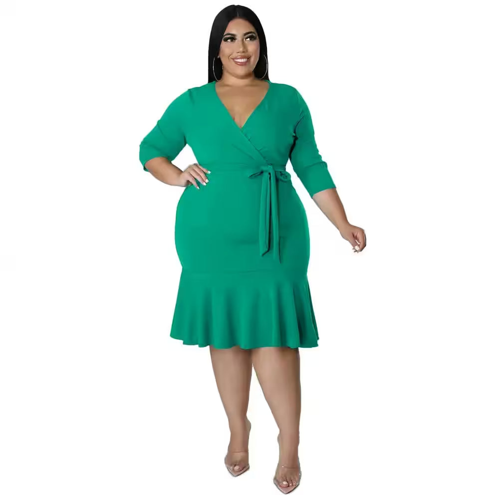 Plus Size Fashionable Sexy V-neck - Women's Fashion - View 8