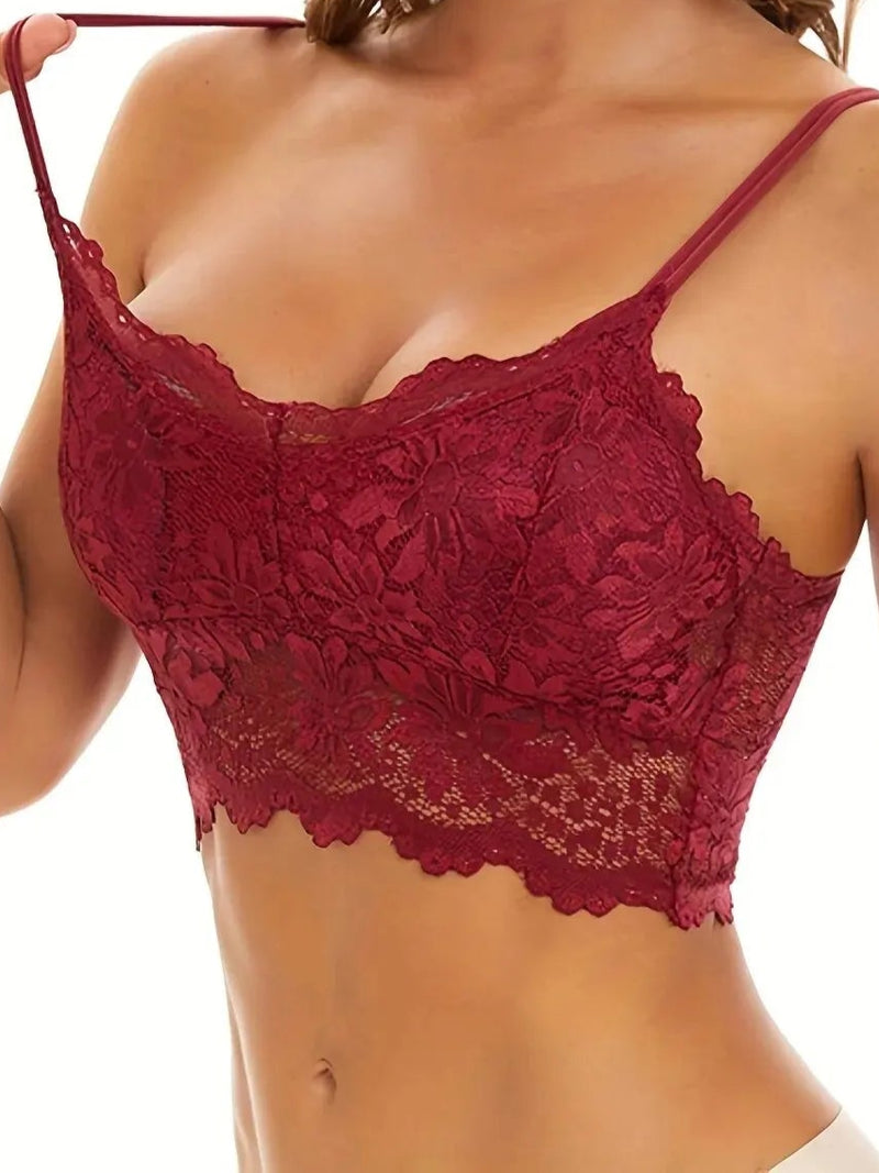 1 Piece Floral Lace Wireless Bras