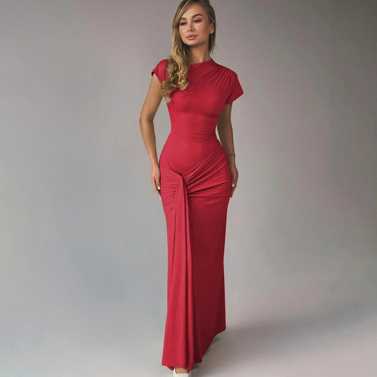 Sexy High Waist Maxi Dress Women Sleeveless Bodycon Evening