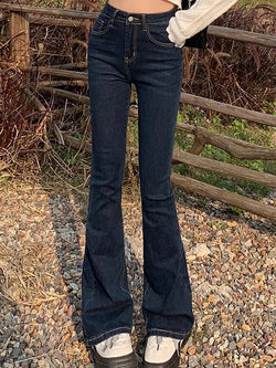 Jeans Lady Slim Fit Denim Flare Pants