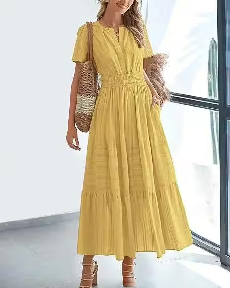  how to sew pleated maxi dress