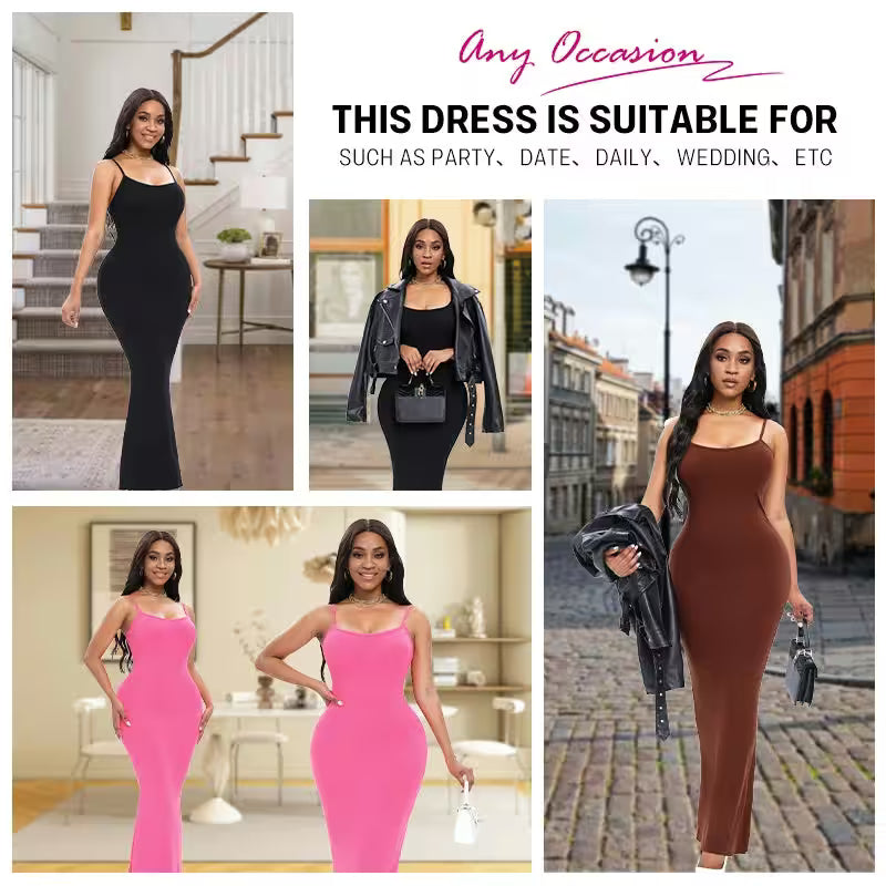 Sculpting Slip Dress with Built-In Shapewear