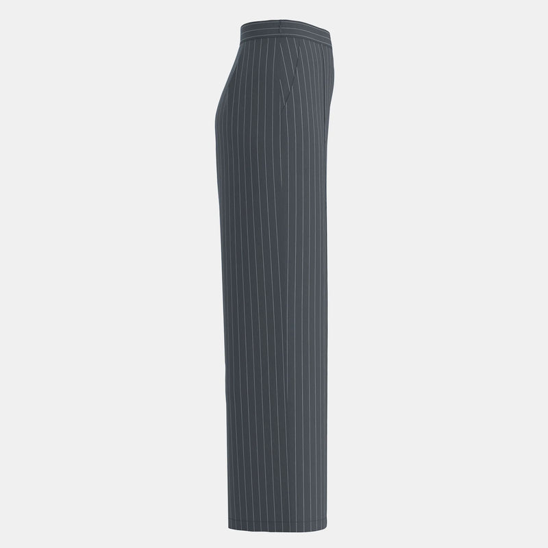Pants Retro French Striped Waist Straight Casual