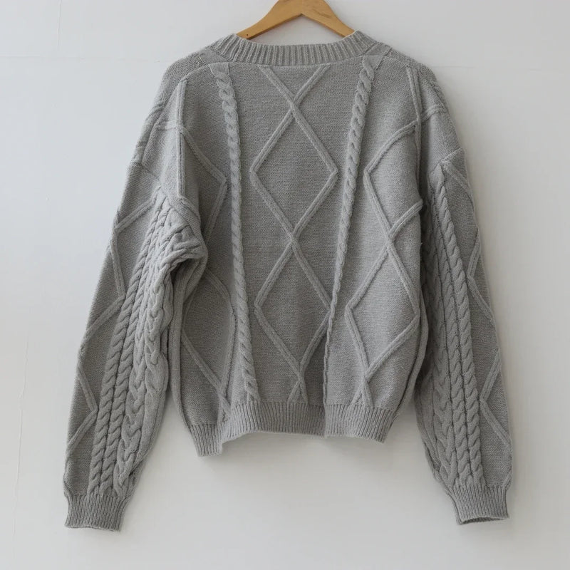 Sweater Winter Elegant Embroidery