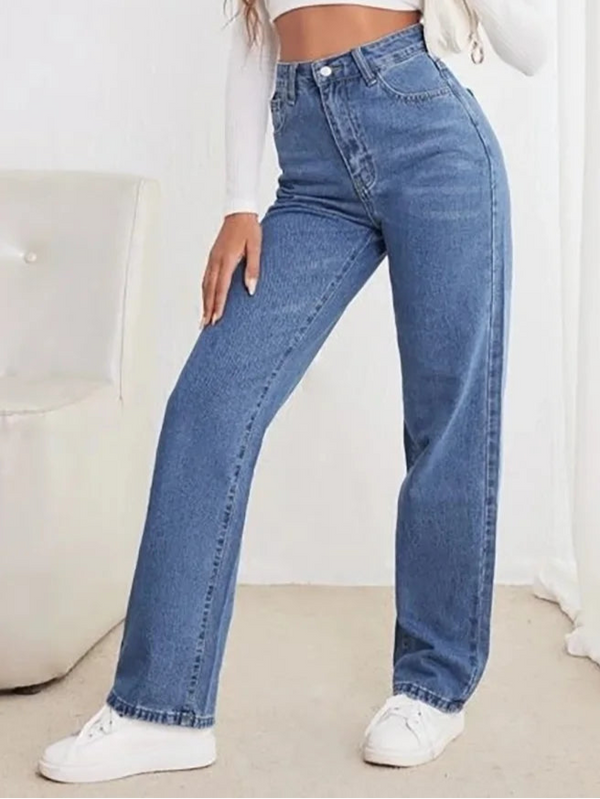 Jeans slimming straight pants
