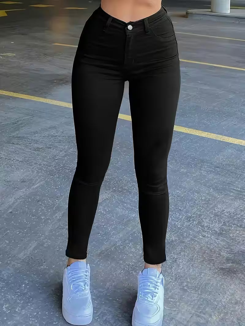 Bottoms - Denim Pants Slim Wash Casual Style Jeans