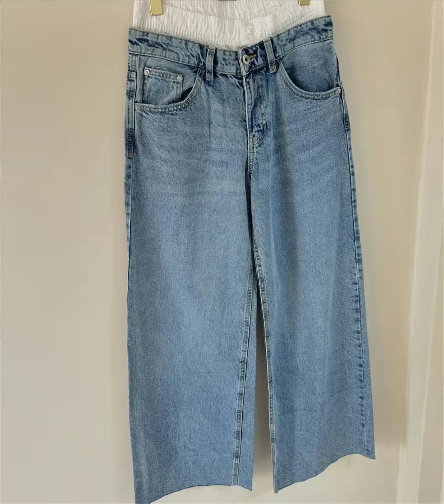 Pants Wide Leg High Elastic Waist Straight - Additional View 5
