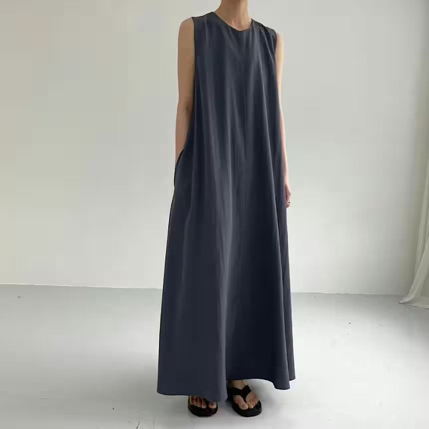 Maxi Dress with Pockets – Elegant Sleeveless Loose Summer Dress for Women - Women's Fashion - View 5