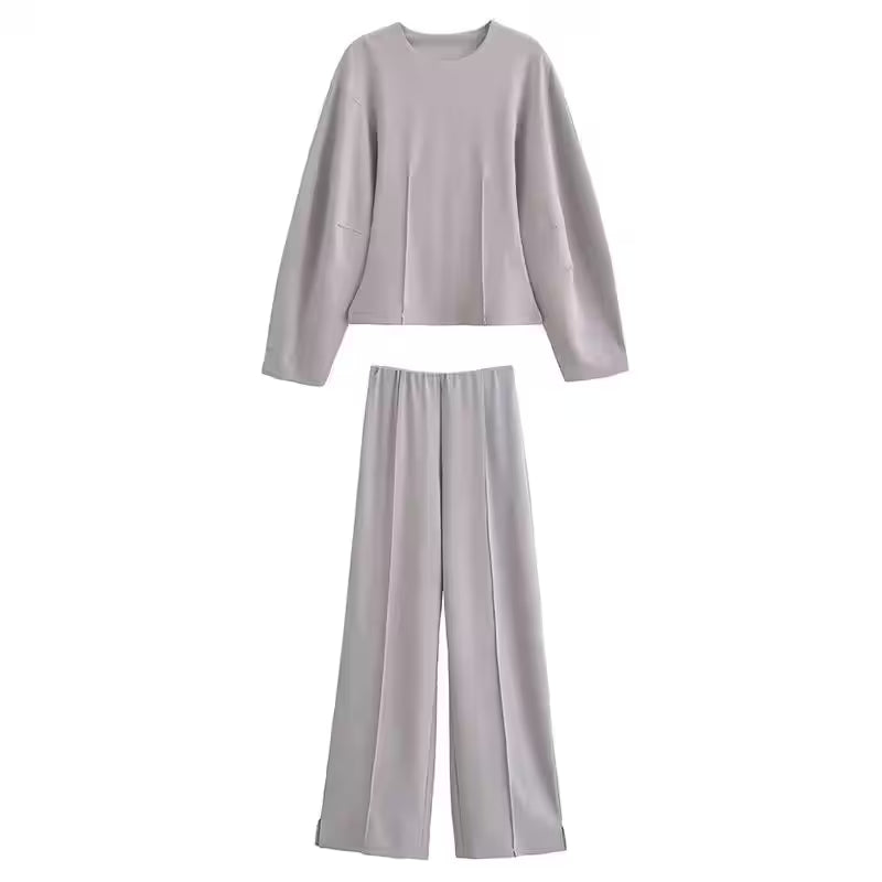 Two Pieces Set Pant Sets Crop Long Sleeve - Additional View 15