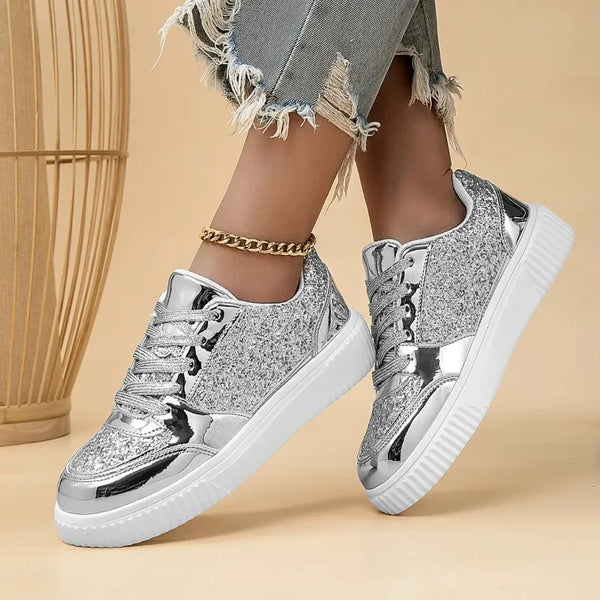 Platform Versatile Strap Gold Fashion Stage Shoes Zapatillas