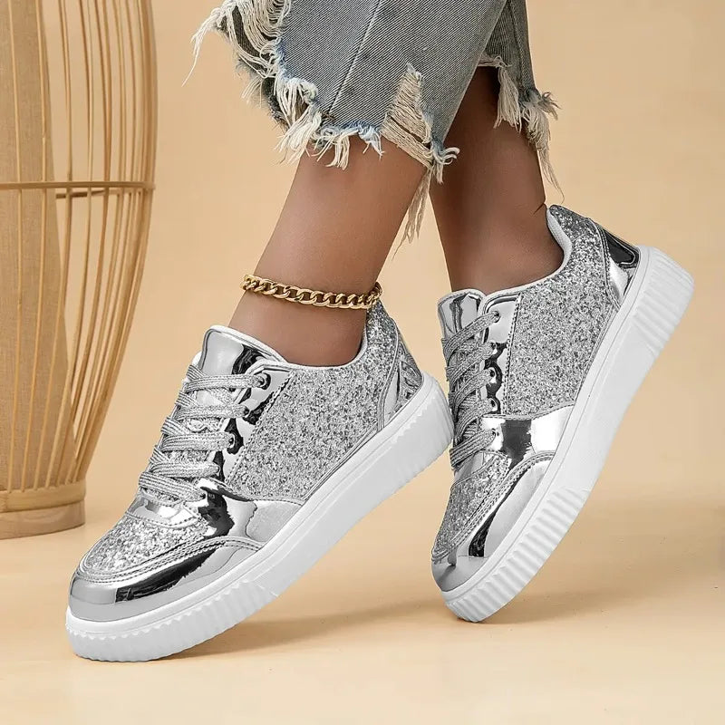 Platform Versatile Strap Gold Fashion Stage Shoes Zapatillas
