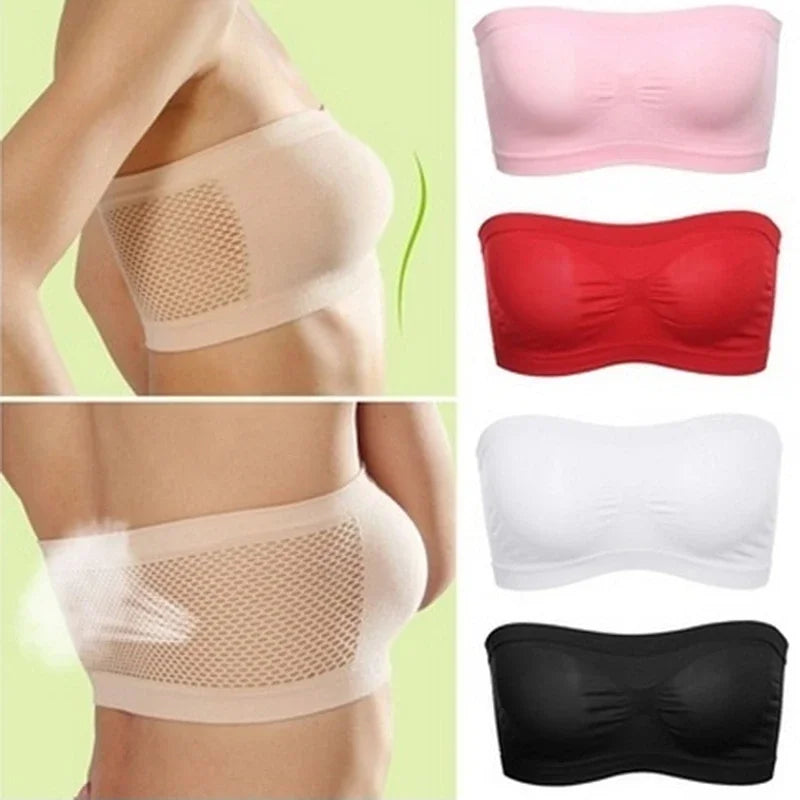 Sexy Strapless Crop Top Bra Bandeau Boob Tube