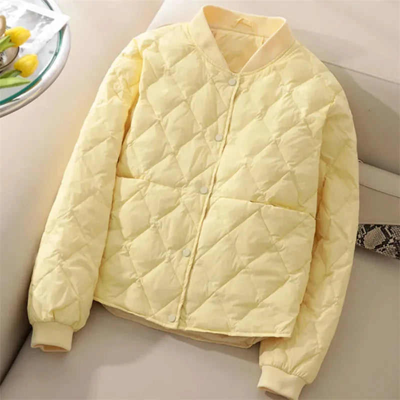 Coat Qulited Autumn Winter Cotton-Padded