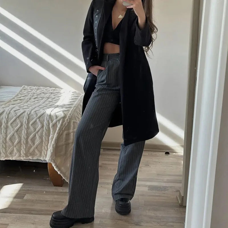 Formal Pants Office Wear Striped