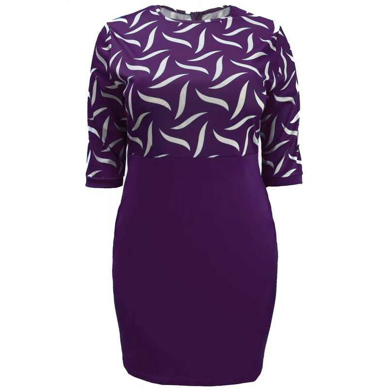 5XL 4XL Plus Size Clothes Dresses Office Lady