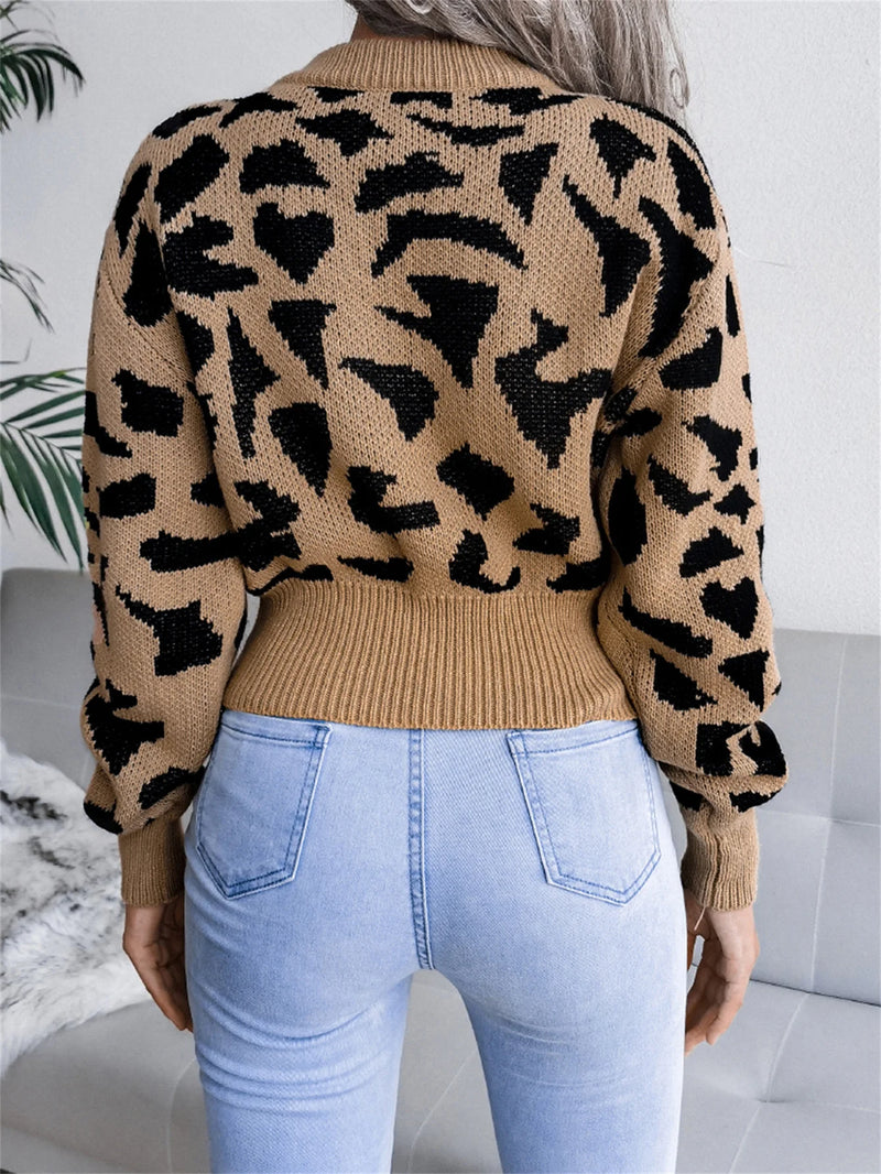 Collection Short Knitted Pullover Sweater Long Sleeve Top