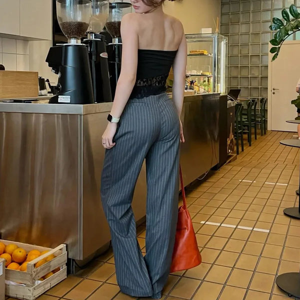 Formal Pants Office Wear Striped