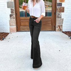 Slim Fit Flare Pants Fashion