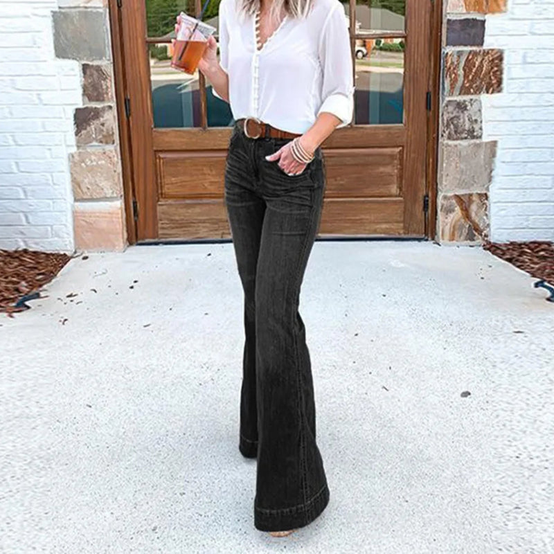 Slim Fit Flare Pants Fashion