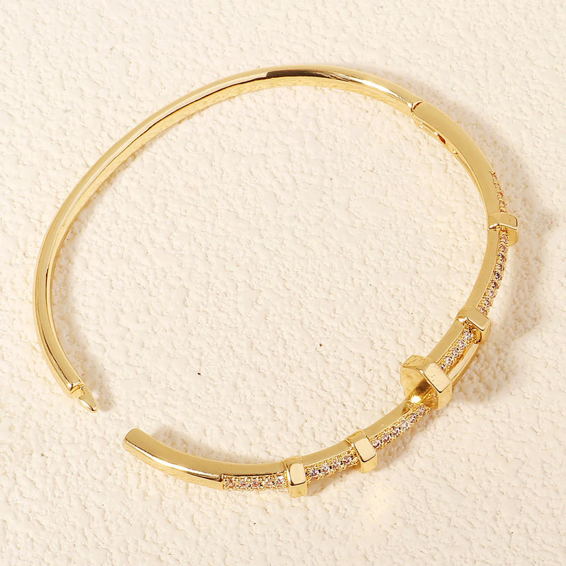 Female Brand Nail Trendy Bracelet Zircon Screw