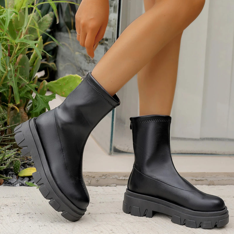 Trend Fashion New Platform Winter Boots Waterproof Non-slip Shoes