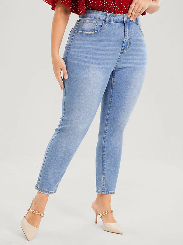 Plus Size Skinny Jeans for Women High Rise