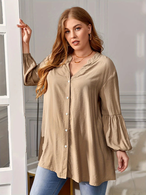 Plus Size 2025 Spring Solid Colour
