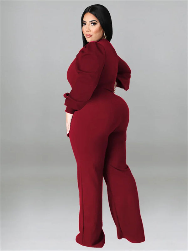 Plus Size Women Clothes Jumpsuit Offiice