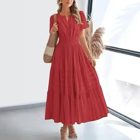  how to sew pleated maxi dress