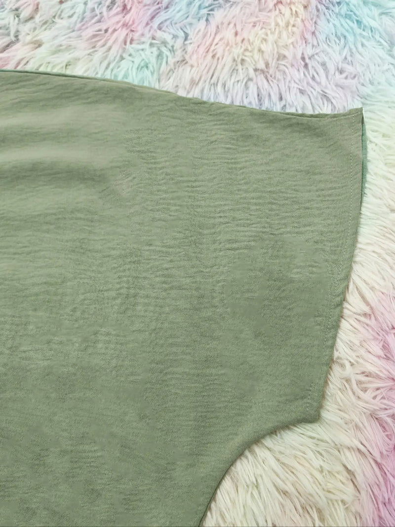 Plus size round neck bat wing sleeve loose