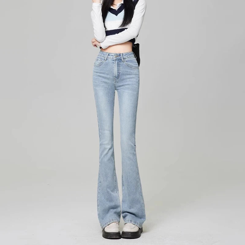 Flare Jeans Fashion Light Blue, Black