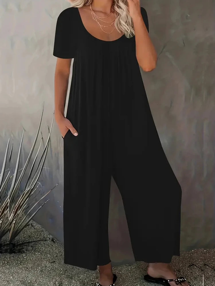 Plus Size Jumpsuit with Pockets Casual