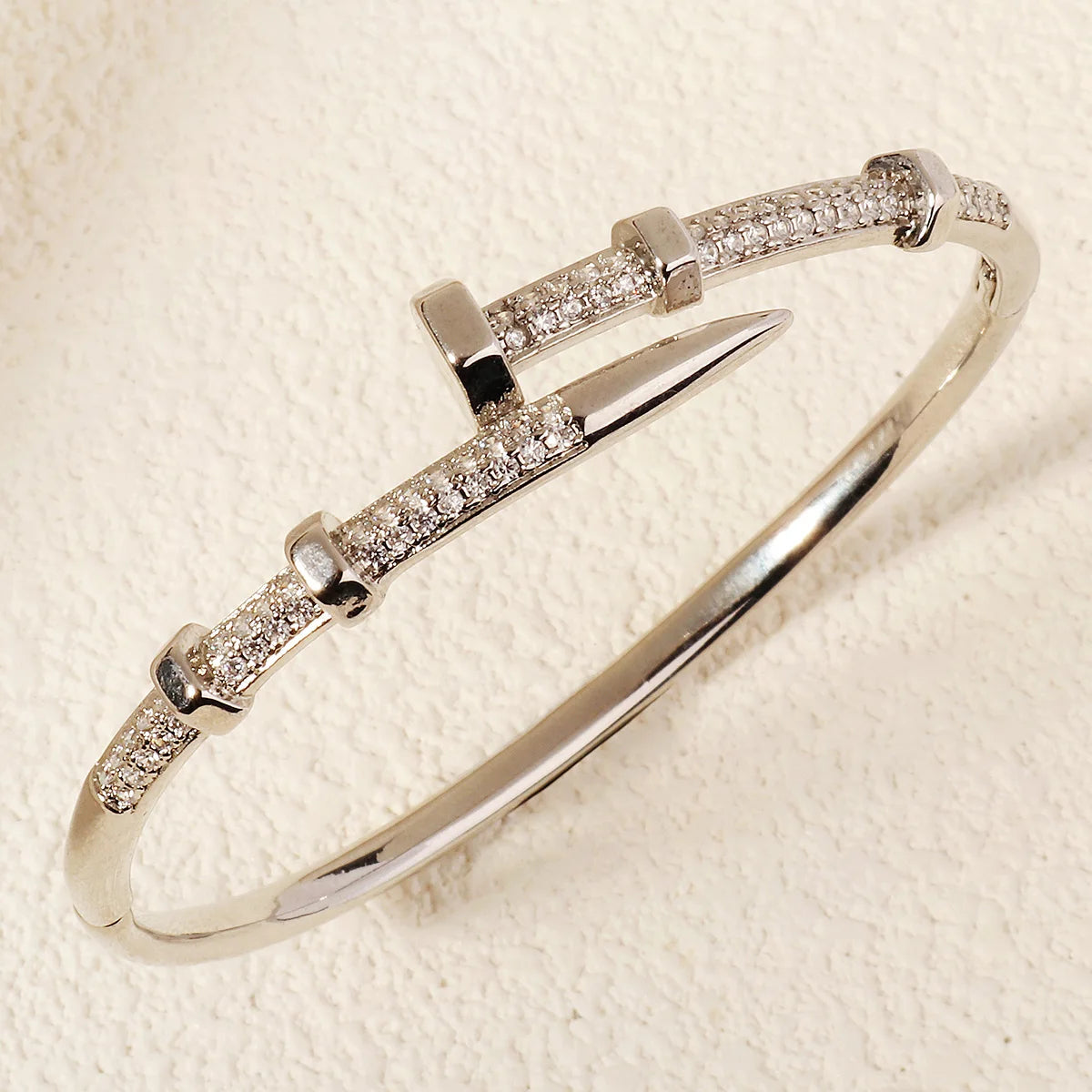 Female Brand Nail Trendy Bracelet Zircon Screw - Additional View 6