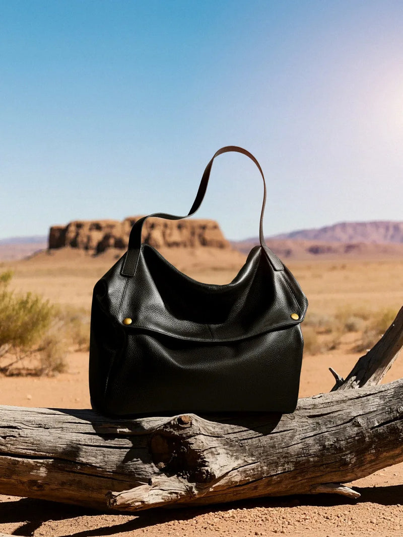 Bag arge capacity shoulder genuine leather