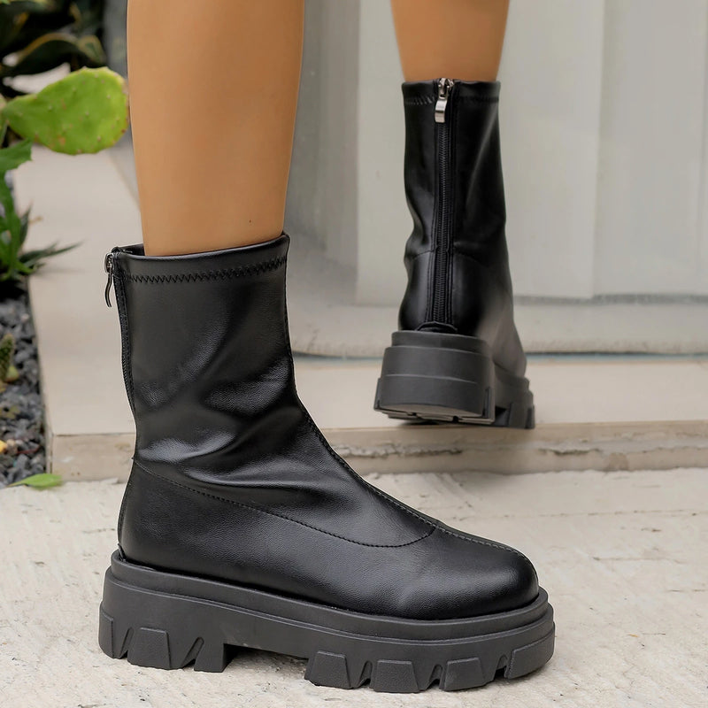 Trend Fashion New Platform Winter Boots Waterproof Non-slip Shoes
