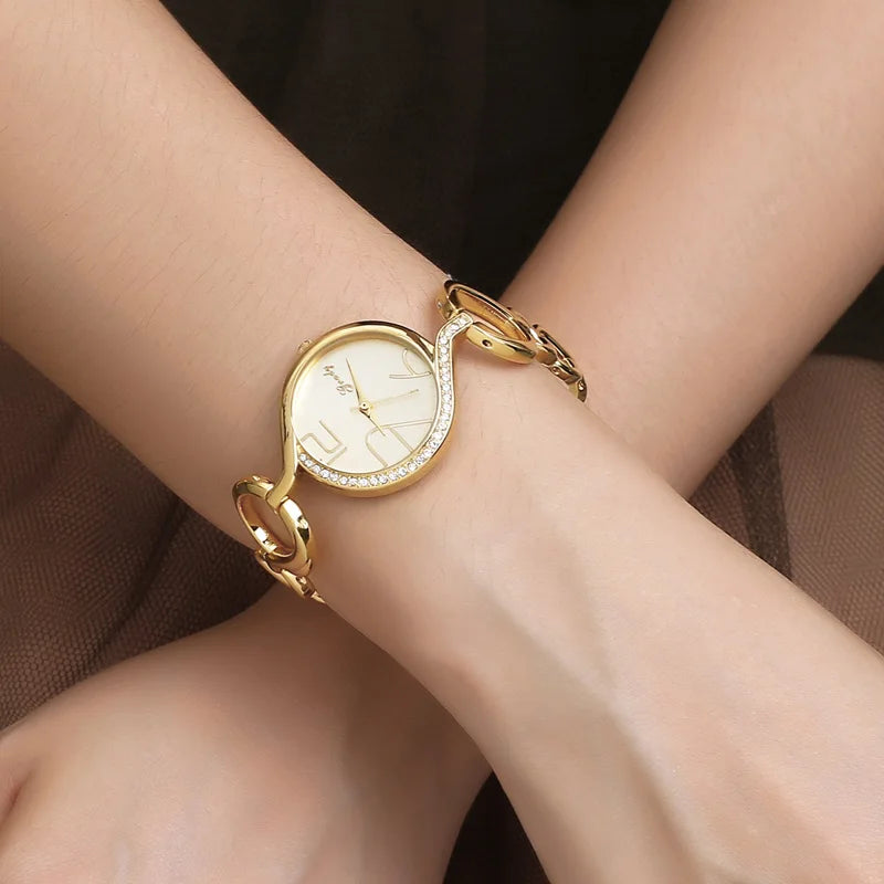 Gold watch luxury fashion diamond