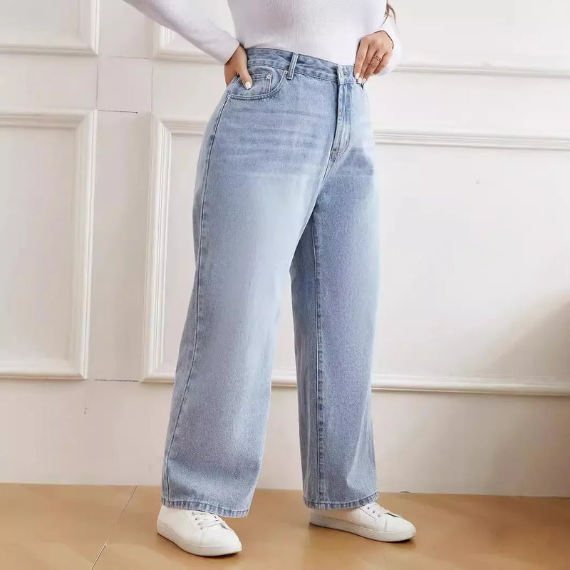 Plus Size Jeans Loose Fit Slimming Smooths