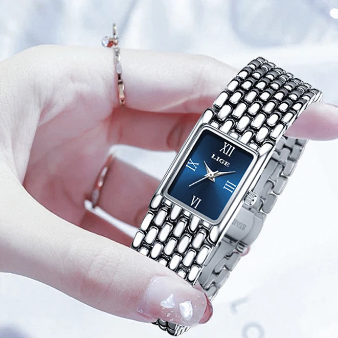 Watch quartz stainless steel strap luxury casual