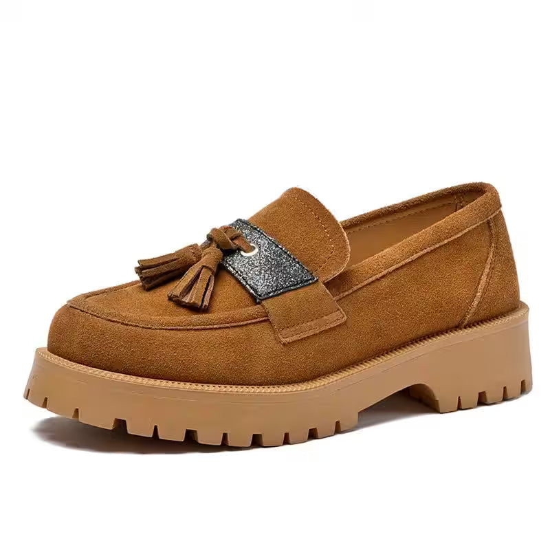 Shoes Female Suede Genuine Leather  British Style Spring - Additional View 2