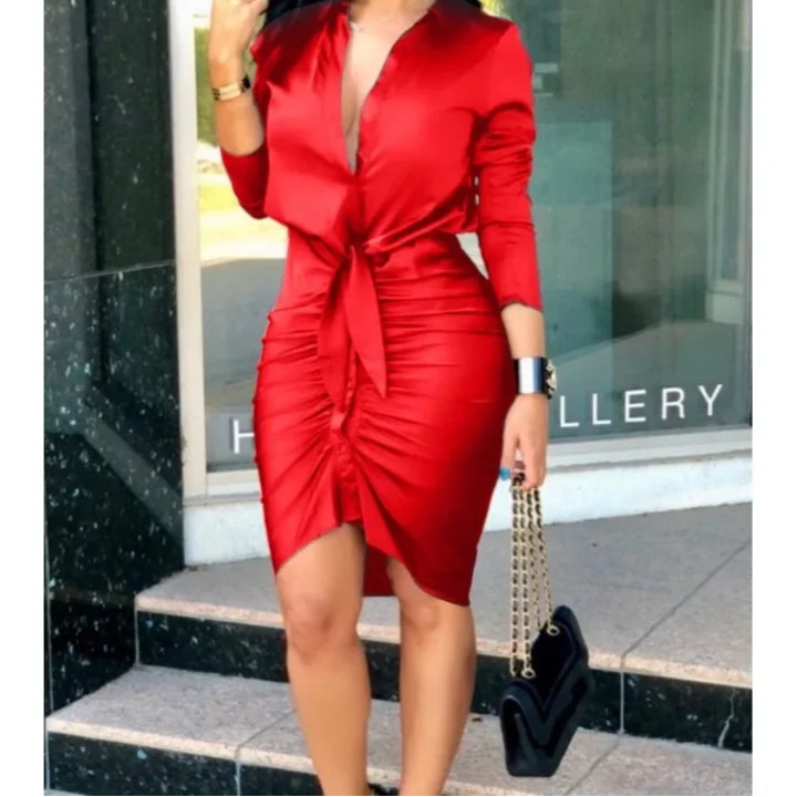 Dress Casual Solid Color Long Sleeved Versatile for All Seasons