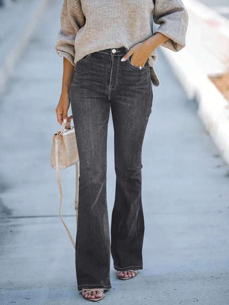 Slim-fit trumpet Denim trousers